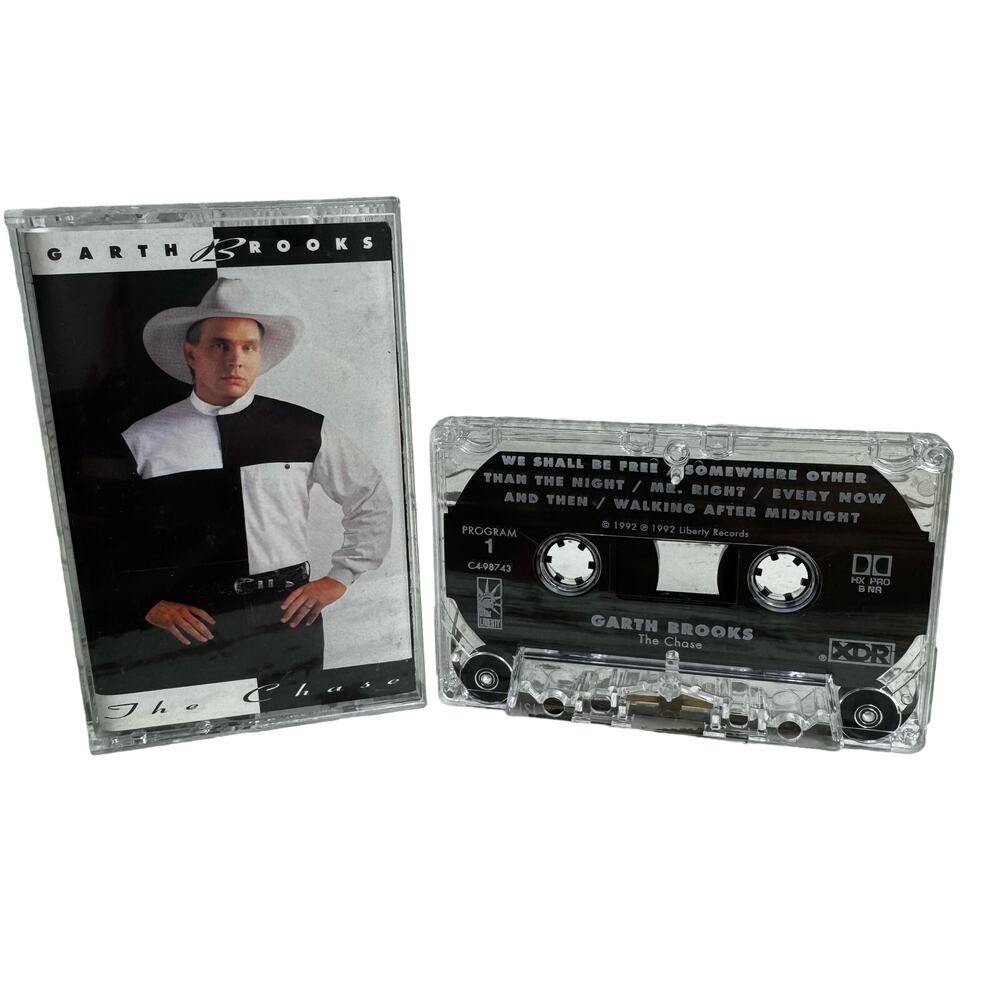 Garth Brooks The Chase 1992 Cassette Tape Country Black White Classic Vintage